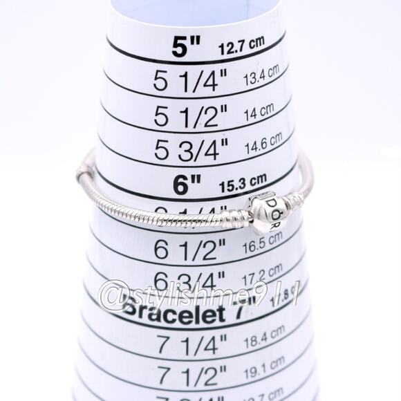 Authentic PANDORA Moments Barrel Clasp Charm Bracelet - 590702HV - Picture 9 of 12